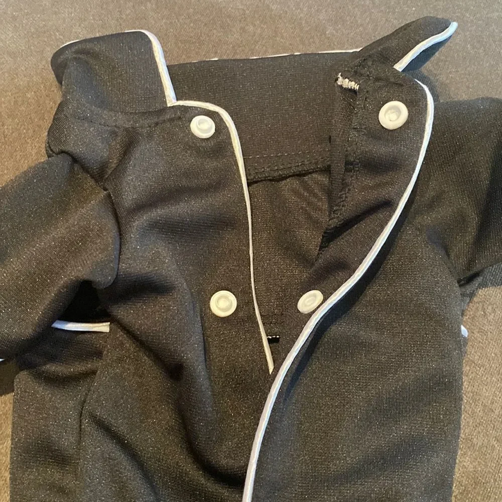 Dog Shirt Black with Collar & White Accents Size S NEW